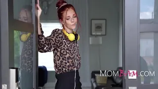 Lanky Redhead Bitchy MILF Teacher Fucks Her Old Student