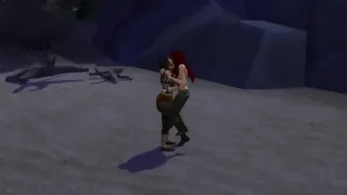 A nimble pirate fucked a red-haired pirate on the ocean shore