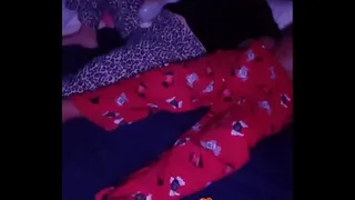 while he rests I interrupt him to give him a rich massage on his rich cock and he likes to see how I touch myself and asks me to give him blowjobs to get his milk out