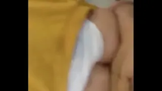 Hot Chilean jumping upside down