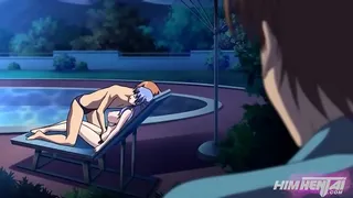 I catch my stepsister fucking in the backyard