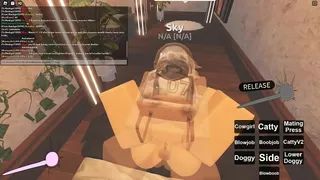 Roblox, Nezuko looking bitch getting railed