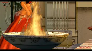 THE RED ARABIAN DANCER