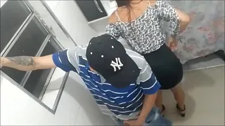 Young girl gets fucked by a stranger in the bar's bathroom!
