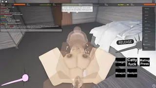 Roblox cute slut getting daddy's dick in her tight pussy