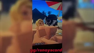 Blonde girl in beach gets her pussy