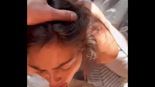 I made my girlfriend suck my dick and made her sit until I cum in her pussy