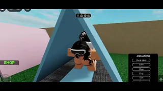 My friend gets fucked in a blue tent
