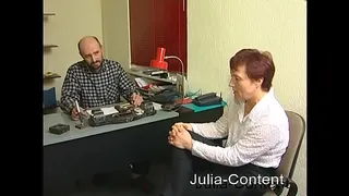Granma compensates for her lack of PC knowledge through physical effort