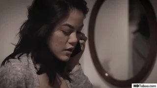 Stepbrother cant resist her stepsister's seduction