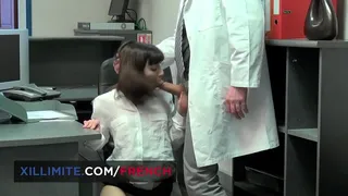 The gynecologist fucks her secretary