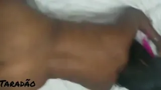 Slutty black girl moaning on cock