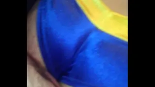 Colombian enjoying big ass in disguised satin