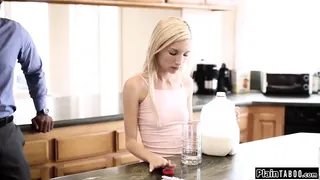 Slutty stepdaughter Piper Perri just found the leverage she needs so her black stepdad will fuck her.The petite teen throats while licked in a 69er
