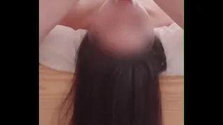Model BestMia Vn. Very beautiful girl, being by her throat. Love the ladder sound
