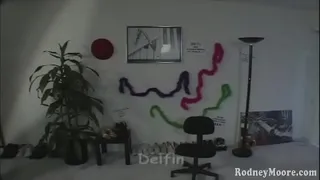 Rodney pours cum down Delfin's throat with a SHOE HORN