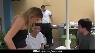 Sensual girl talked into having sex for cash 11