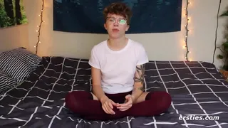 Sexy Hairy Stockinged Amateur Trying Out New Sex Toy