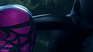 Horse mates human with overwatch character widow