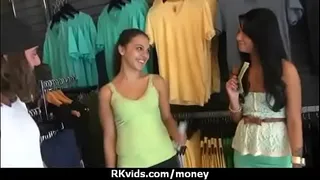 Sexy teen nails her butt on hard dick for cash 4