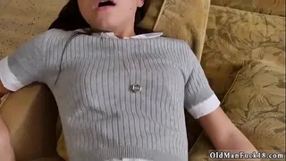 Pretty teen sucks and fucks Riding the Old Wood!