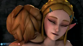 Zelda fucked and filled by Link from behind (WoozySFM)