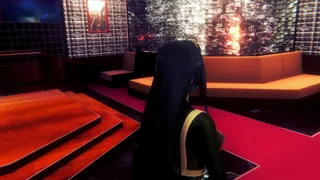 Tsuyu Asui (a.k.a. Froppy) from anime my hero academia spooning sex pose with massive cumshot