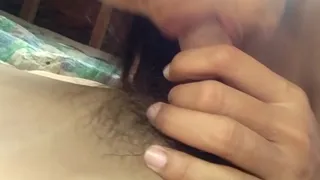 Cum burst into the school girl's mouth when she sucked my cock.