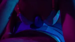 Blowjob over underwear CUM IN MOUTH
