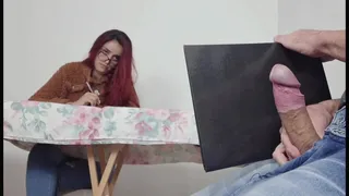 Risky masturbation for serious teacher