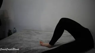 Leggins With Cute Blonde, She is really sexy in it