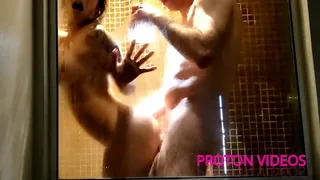 Backstage shower with the fitness blonde