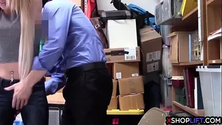 Teen Shoplifter Gets Drilled Hard By A Mall Security