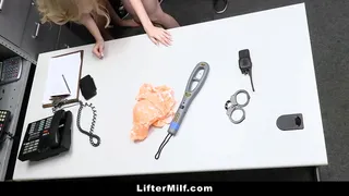 Teen Is Bent Over the Desk for Her Deep Punishment from The Officers - Liftermilf