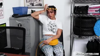 Lilly Hall sucks the Lp Officers cock and gave him a sloppy blowjob