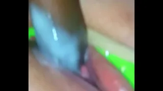 Resaboo strupper panties gets wet and sloppy with cum from BBC