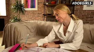 Sexy Slim Babe Nancy A Fingers Her Perfect Ukrainian Twat While Home Alone - DOEGIRLS