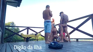 Orgy on the balcony is too hot