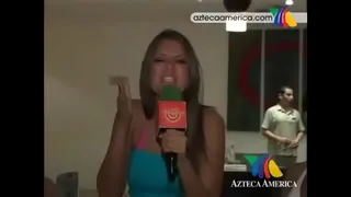 Reporters in bikinis