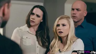 Carolina Sweet getting her hot tight romped from behind doggystyle while her parents watching