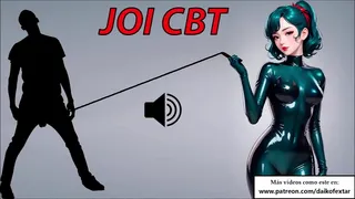 Instructions for masturbating while I kick your balls. Spanish voice.