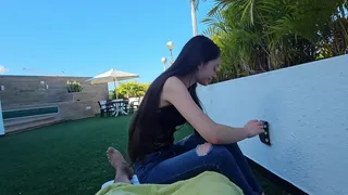 Horny master banging a slave girl