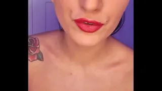 Sucking and masturbate the dildo thinking is your cock -CLAUDIA BAVEL-