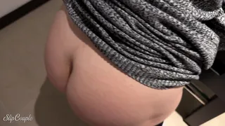 Cute girl prefers to play with the cock in the game room - risky public