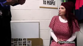 Mature busted for stealing now gets fucked