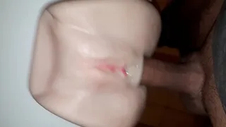 Squirting with her toy