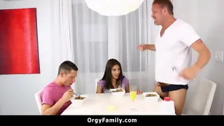 My Step Dad and StepBro Fuck Young