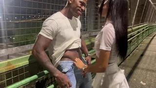 Bunny has sex on the catwalk, in the street and in the car in the rain and almost got caught