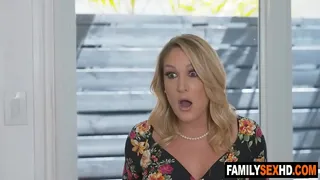Stepbrother & stepsister caught fucking by stepmother