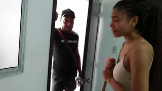 I PAY OFF MY STEP-FATHER'S DEBT BY FUCKING THE COLLECTOR